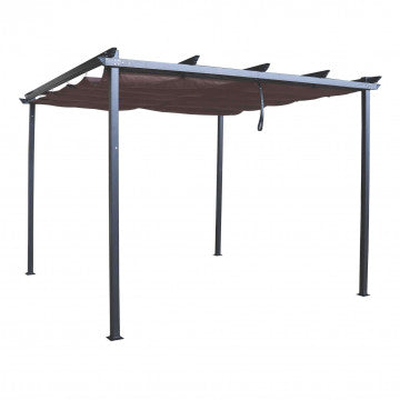 Gazebo struttura metallo antracite telo poliestere 180 gr 3x3 metri