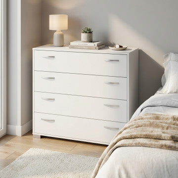 Mobile 4 cassetti truciolare bilaminato bianco 40x90x72 cm