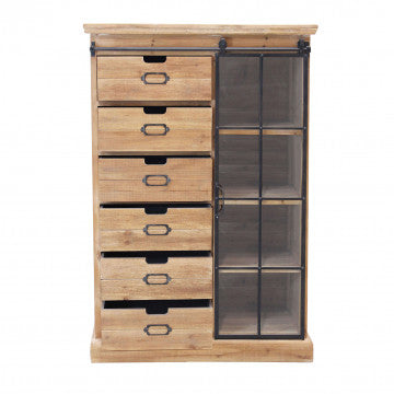 Mobile con struttura in metallo e legno, dimensioni 82x39,5x123 cm