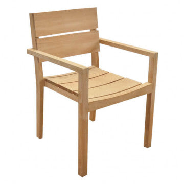 Poltrona impilabile in teak, dimensioni 58x60x80 cm, peso 10 kg
