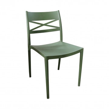Sedia Darleen Polipropilene Verde Impilabile