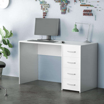 Porta PC Legno Bianco 120x50x74h cm
