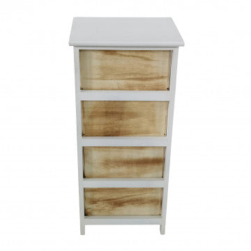 Mobiletto in legno con 4 cassetti - 34x25x77 cm