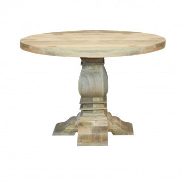Tavolo rotondo in legno di mango diametro 130 cm altezza 77 cm