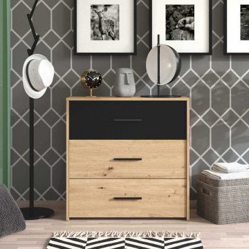 Comò 80,6x33,2x80,5 cm truciolare bilaminato rovere chiaro
