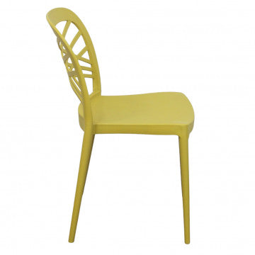 Sedia Harmonie Polipropilene Giallo Impilabile 43,5x51x80,5h cm