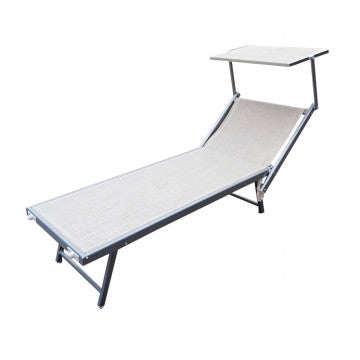 Lettino Rimini Alluminio Blu Regolabile 183x61x38h cm