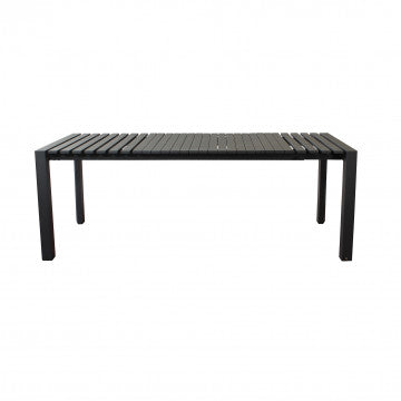 Tavolo allungabile in alluminio verniciato 180/235x90 cm antracite