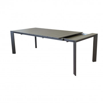 Tavolo alluminio verniciato 165/215 x 85 cm, altezza 75,5 cm