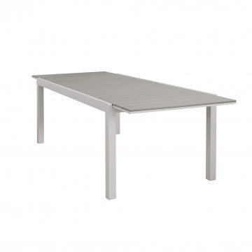 Pental Table 180/240 x 100 - Table d'extérieur extensible avec structure en aluminium et plateau en polywood