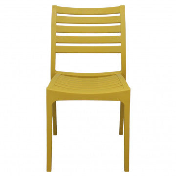 Sedia impilabile in polipropilene, giallo, cm 42,5L x 49P x 78H