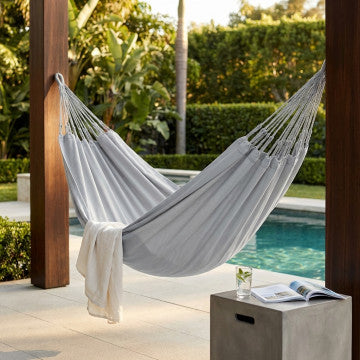 Amaca in cotone flexy 200x100 cm, portata 120 kg, grigio chiaro