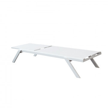 Lettino impilabile in alluminio e textilene dimensioni 198x72x35,5 cm