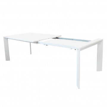 Tavolo alluminio verniciato bianco 200/250x100x75cm struttura