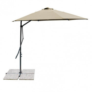 Ombrellone con telo poliestere 180 gr, 6 stecche metalliche, mantovana antivento