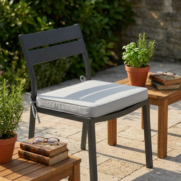 Cuscino seduta quadrato poliestere grigio sfoderabile 39x39 cm spessore 4