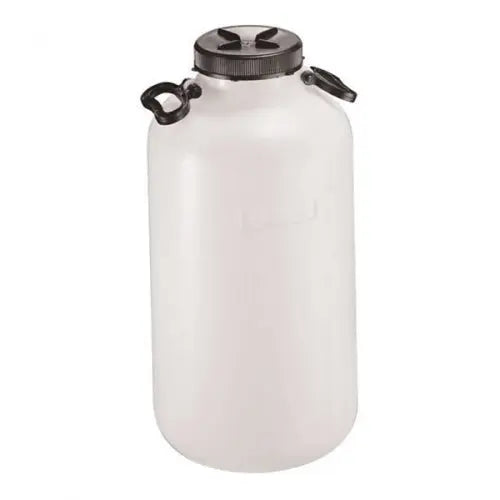 Bottiglione PTL bocca larga lt.25 in plastica resistente con tappo a vite, ideale per Campagna olearia e uso agricolo, Hobby Shop Solution.