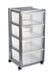 Cassettiera libera 4 silver Cassettiere STEFANPLAST   