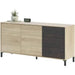 Credenza in Rovere Ossido con 2 Ante e 3 Cassetti Buffet e credenze FORES   