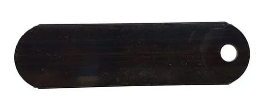 Lama ricambio con dado e bull.x Zorro per decespugliatori, lama nera rettangolare con foro laterale, accessorio compatibile Zorro