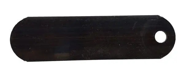 Lama ricambio con dado e bull.x Zorro per decespugliatori, lama nera rettangolare con foro laterale, accessorio compatibile Zorro
