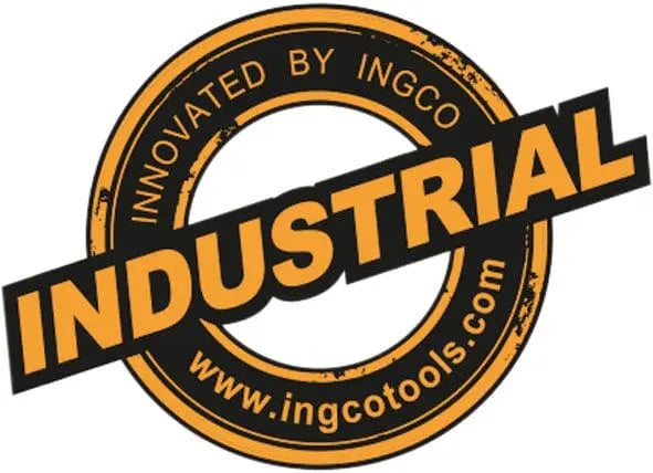 Logo industriale Ingco con scritta 'Innovated by Ingco' e sito web, sinonimo di qualità per utensili professionali da lavoro.