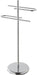 Piantana asciugamani cromo Hobby Shop Solution con 2 bracci regolabili in acciaio cromato, altezza 87 cm, ideale per arredo bagno moderno.