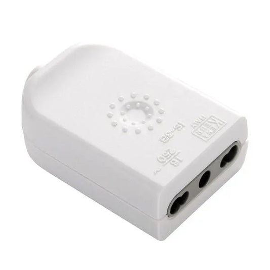 Presa Bianca Bipasso 10/16A + Terra con attacco tripolare, ideale per impianti elettrici domestici. Design compatto e facile da installare.