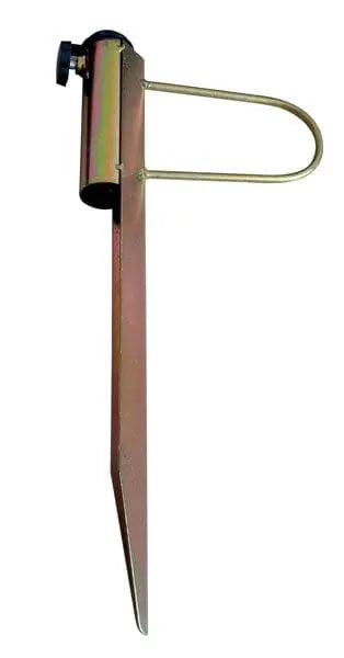 Puntale ferro per ombrellone mare in acciaio zincato da 42 cm con maniglia laterale, accessorio resistente per fissaggio ombrelloni da spiaggia.