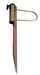 Puntale ferro per ombrellone mare in acciaio zincato da 42 cm con maniglia laterale, accessorio resistente per fissaggio ombrelloni da spiaggia.