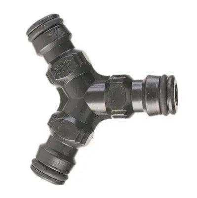Raccordo a tre maschi per giardinaggio, connettore a tre innesti per tubi con raccordo a scatto automatico, confezione blister Eurogross
