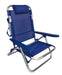 Spiaggina alluminio texilene 5 posizioni blue con struttura pieghevole e schienale reclinabile, ideale per arredo esterno e giardino.